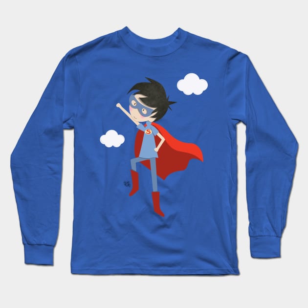 Superhero Flying Long Sleeve T-Shirt by Madebykale